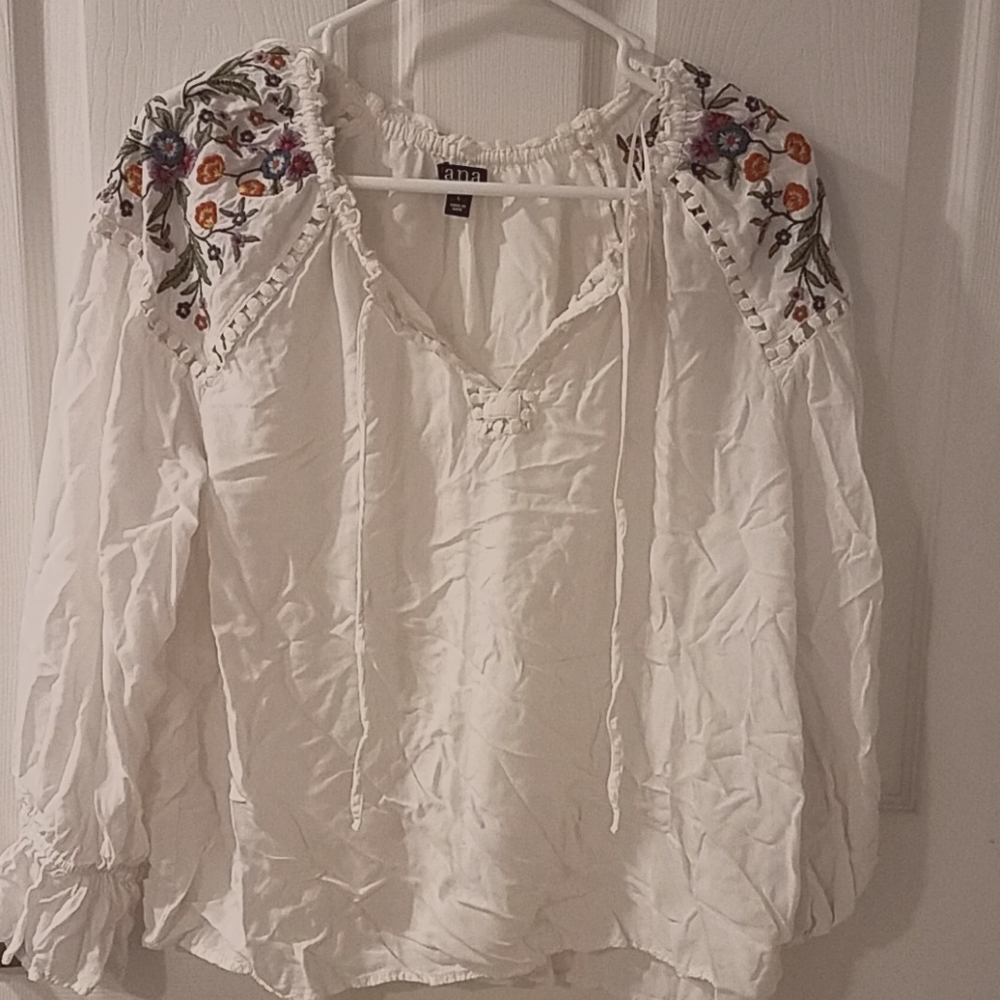 White flower blouse
